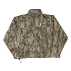 Mens Camouflage Print Cotton Blend Zip Jacket XL Outdoor Casual Lightweight