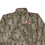 Mens Camouflage Print Cotton Blend Zip Jacket XL Outdoor Casual Lightweight