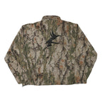 Mens Camouflage Print Cotton Blend Zip Jacket XL Outdoor Casual Lightweight