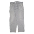 CARHARTT Mens Cotton Blend Grey Loose Straight Trousers W38 L34 Workwear