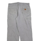 CARHARTT Mens Cotton Blend Grey Loose Straight Trousers W38 L34 Workwear