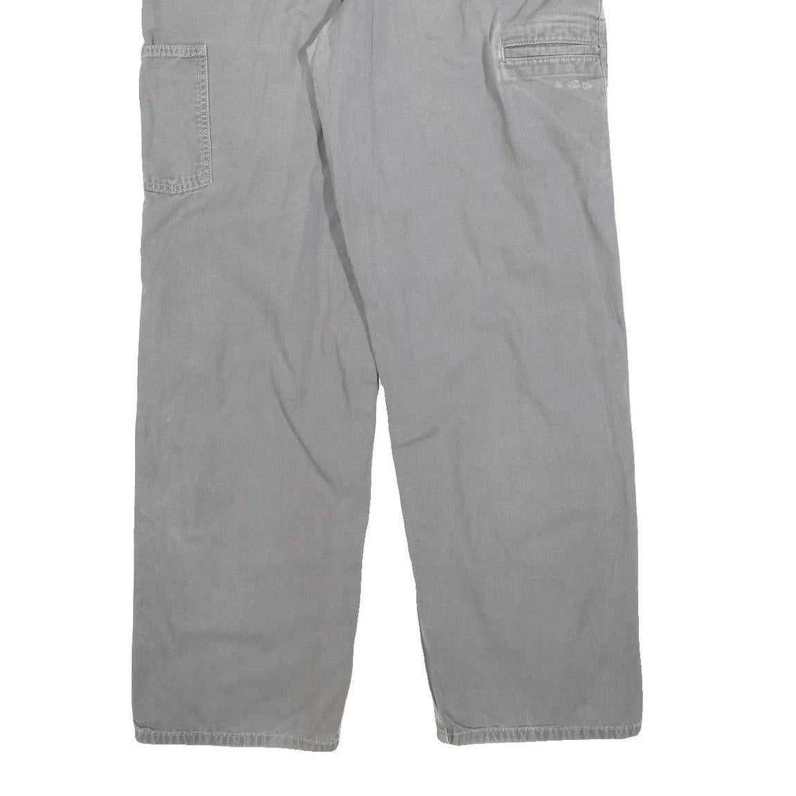 CARHARTT Mens Cotton Blend Grey Loose Straight Trousers W38 L34 Workwear