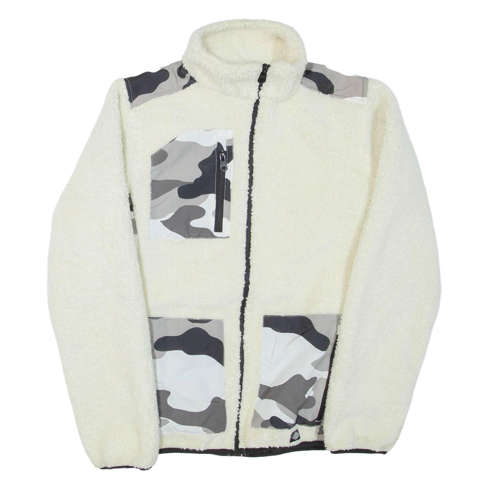 DICKIES Mens Fleece Jacket Cream XS