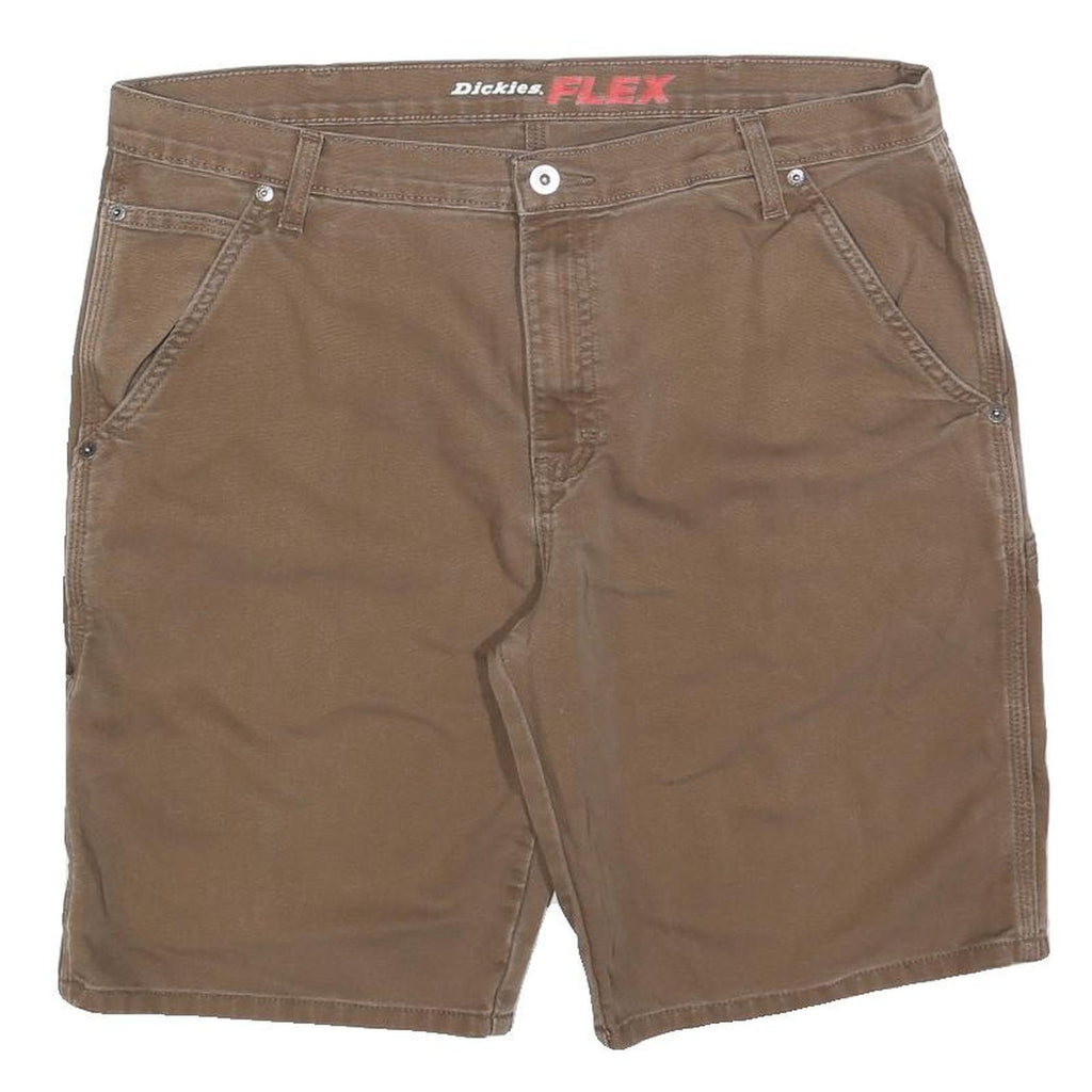 DICKIES Mens Shorts Brown Casual L W36 Flex Cotton Blend Workwear