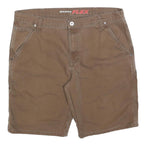 DICKIES Mens Shorts Brown Casual L W36 Flex Cotton Blend Workwear