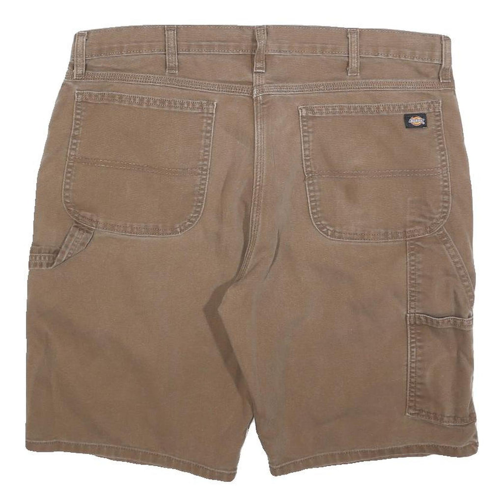 DICKIES Mens Shorts Brown Casual L W36 Flex Cotton Blend Workwear