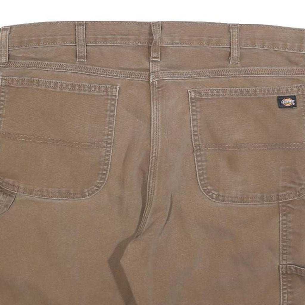 DICKIES Mens Shorts Brown Casual L W36 Flex Cotton Blend Workwear