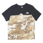 THE NORTH FACE Mens Black & Beige Camouflage Modern T-Shirt M Short Sleeve Crew