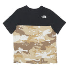 THE NORTH FACE Mens Black & Beige Camouflage Modern T-Shirt M Short Sleeve Crew