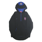NIKE Mens Black Blue MLB Pullover Jacket S Polyester Hooded Sportswear