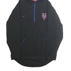 NIKE Mens Black Blue MLB Pullover Jacket S Polyester Hooded Sportswear