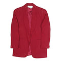 SAVILLE Womens Red Blazer Tailored Sailor Collar Single Button S Woven Jacket