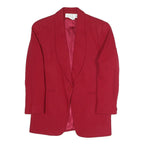 SAVILLE Womens Red Blazer Tailored Sailor Collar Single Button S Woven Jacket
