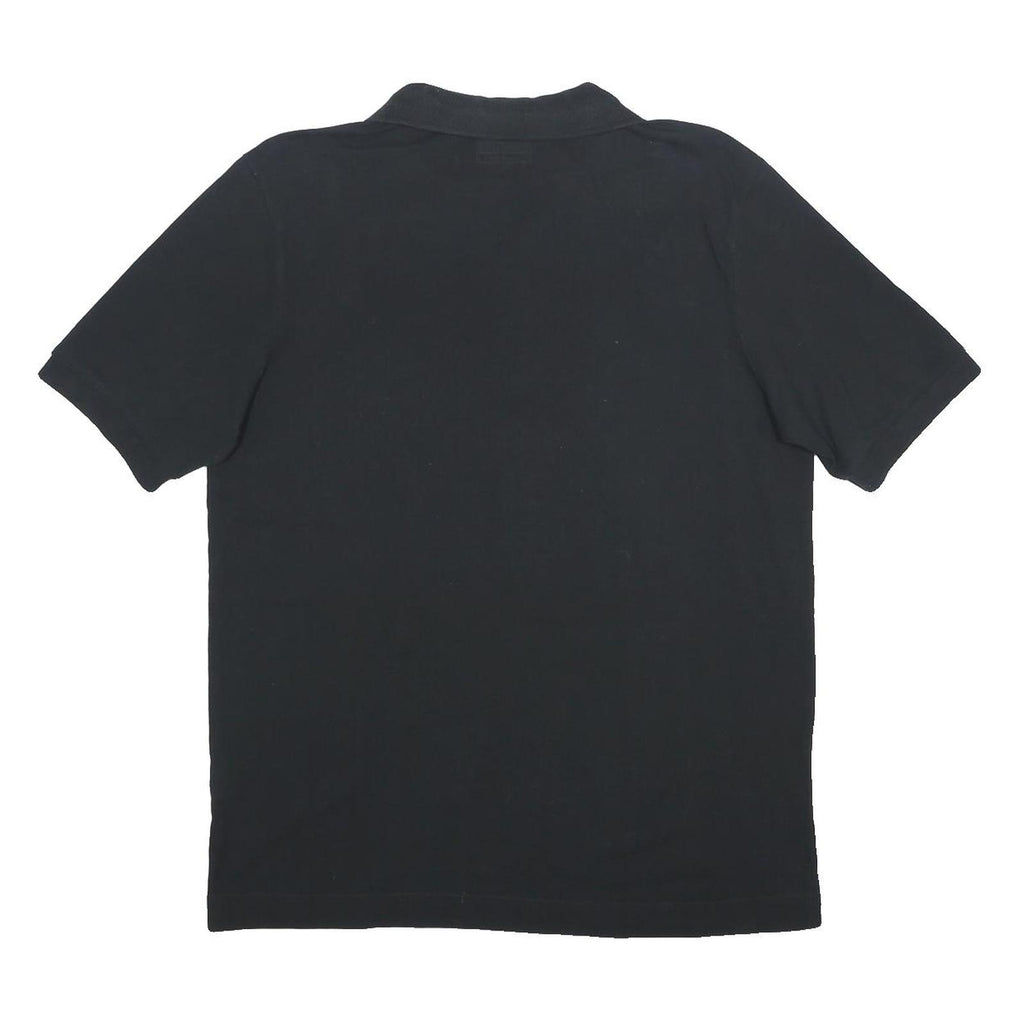 KAPPA Mens Black Cotton Polo Shirt L Short Sleeve Basic Logo Embroidered
