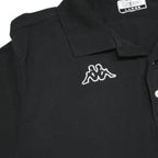KAPPA Mens Black Cotton Polo Shirt L Short Sleeve Basic Logo Embroidered