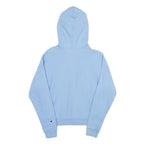 CHAMPION REVERSE WEAVE Womens Blue Hoodie M Embroidered Logo Cotton Blend