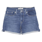 LEVI'S Womens Denim Blue Casual Shorts S W28 Cuffed Hem