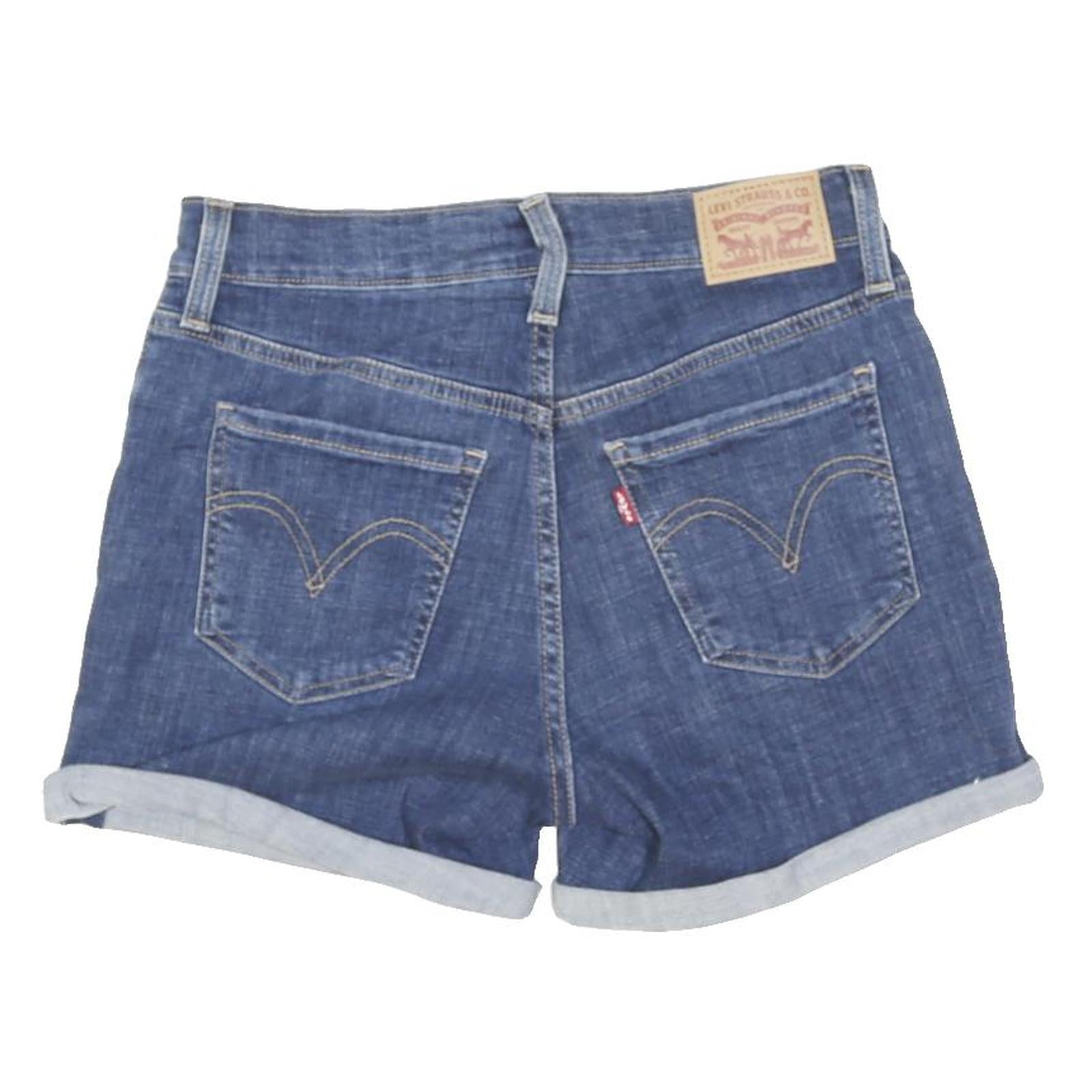 LEVI'S Womens Denim Blue Casual Shorts S W28 Cuffed Hem