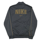 NIKE Mens Black & Gold Sports Zip Jacket S Polyester Blend Athletic