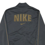 NIKE Mens Black & Gold Sports Zip Jacket S Polyester Blend Athletic