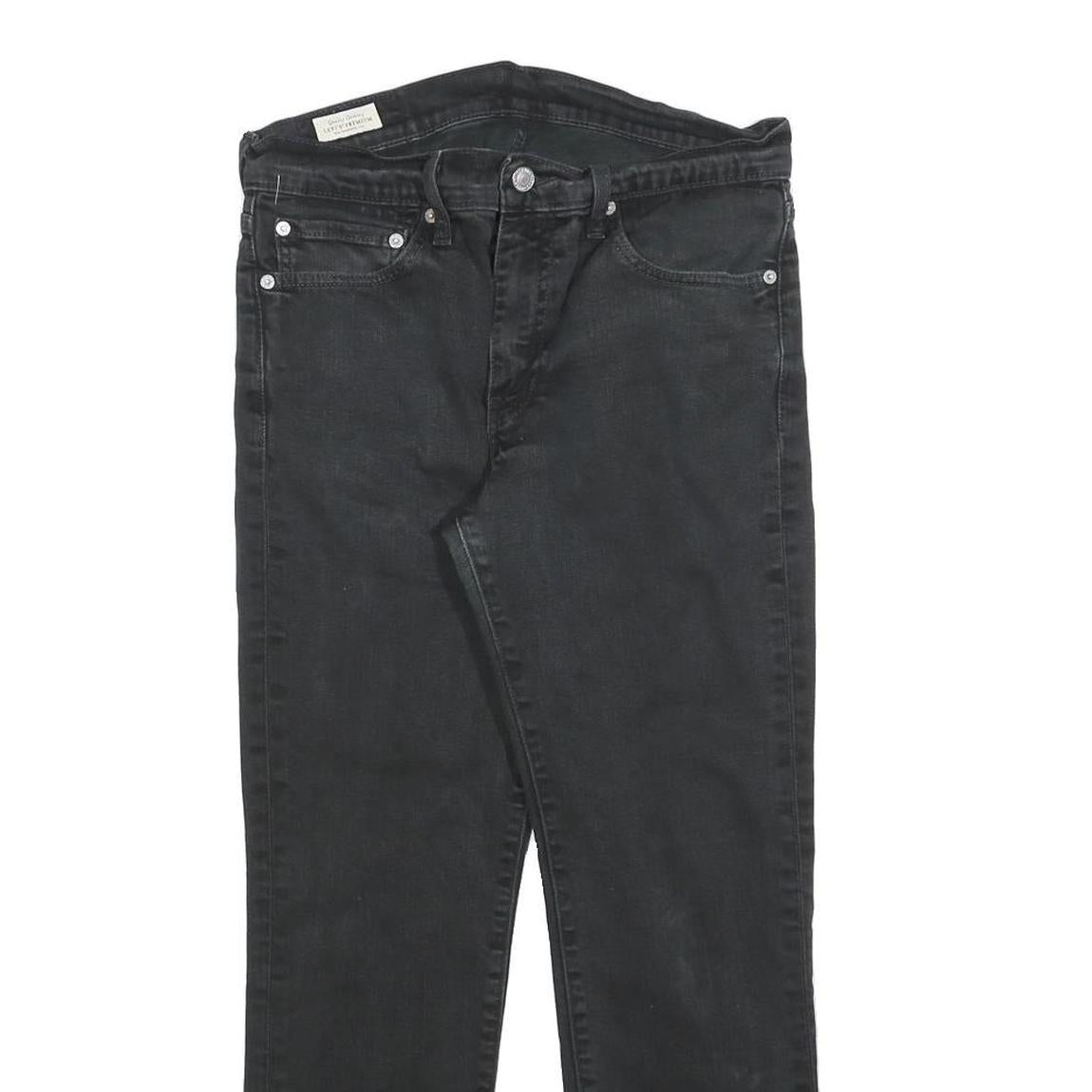 LEVI'S 511 BIG E Mens Jeans Black Slim Skinny Denim W30 L27 Classic Cotton Zip