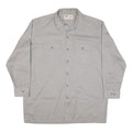 DICKIES Mens Grey Shirt XL Workwear Cotton Blend Utility Long Sleeve