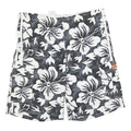 JACK WOLFSKIN Mens Cargo Shorts Black & White Floral L W36 Drawstring Relaxed