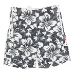 JACK WOLFSKIN Mens Cargo Shorts Black & White Floral L W36 Drawstring Relaxed