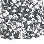 JACK WOLFSKIN Mens Cargo Shorts Black & White Floral L W36 Drawstring Relaxed