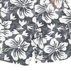 JACK WOLFSKIN Mens Cargo Shorts Black & White Floral L W36 Drawstring Relaxed