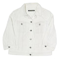 DKNY Womens White Jacket XL Cotton Blend Button Plain Stylish Casual Durable