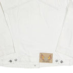 DKNY Womens White Jacket XL Cotton Blend Button Plain Stylish Casual Durable