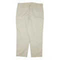 DICKIES Mens Cotton Blend Beige Regular Fit Straight Leg Trousers W40 L31