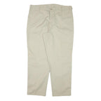DICKIES Mens Cotton Blend Beige Regular Fit Straight Leg Trousers W40 L31