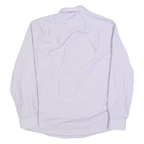 TOMMY HILFIGER Mens Purple Shirt L Cotton Blend Formal Button Collar Checked