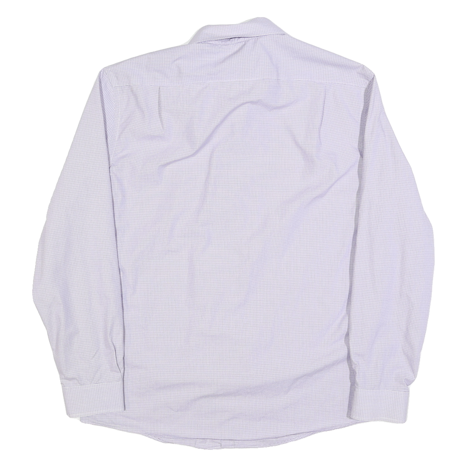 TOMMY HILFIGER Mens Purple Shirt L Cotton Blend Formal Button Collar Checked