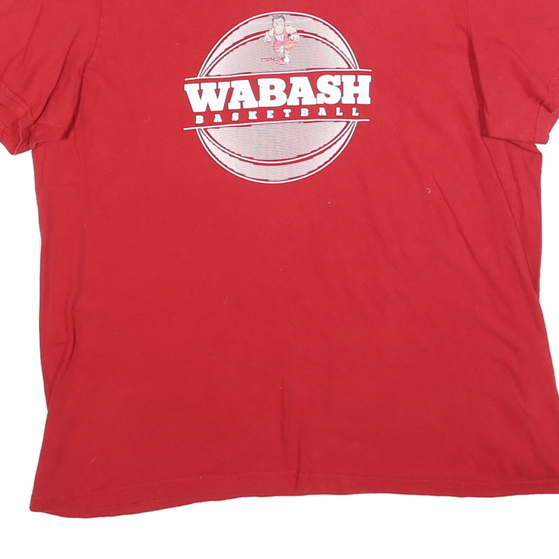 ADIDAS Womens Red Wabash Basketball Graphic T-Shirt L Short Sleeve Crew Neck
