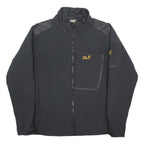 JACK WOLFSKIN Mens Black Outdoor Jacket 2XL Polyamide Blend Woven Zip Pockets