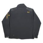 JACK WOLFSKIN Mens Black Outdoor Jacket 2XL Polyamide Blend Woven Zip Pockets
