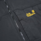 JACK WOLFSKIN Mens Black Outdoor Jacket 2XL Polyamide Blend Woven Zip Pockets