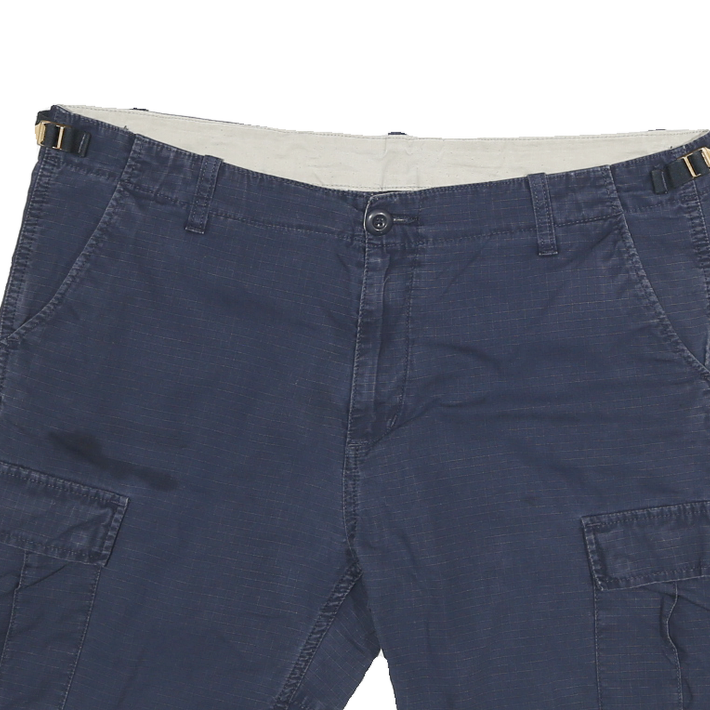 CARHARTT Mens Cargo Navy Blue Shorts XL W36 Cotton Workwear Casual
