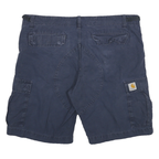 CARHARTT Mens Cargo Navy Blue Shorts XL W36 Cotton Workwear Casual