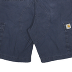 CARHARTT Mens Cargo Navy Blue Shorts XL W36 Cotton Workwear Casual