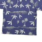 PARADISE STYLE Mens Blue Shirt M Cotton Blend Summer Casual Short Sleeve