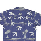 PARADISE STYLE Mens Blue Shirt M Cotton Blend Summer Casual Short Sleeve