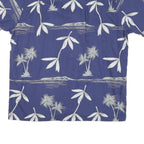 PARADISE STYLE Mens Blue Shirt M Cotton Blend Summer Casual Short Sleeve