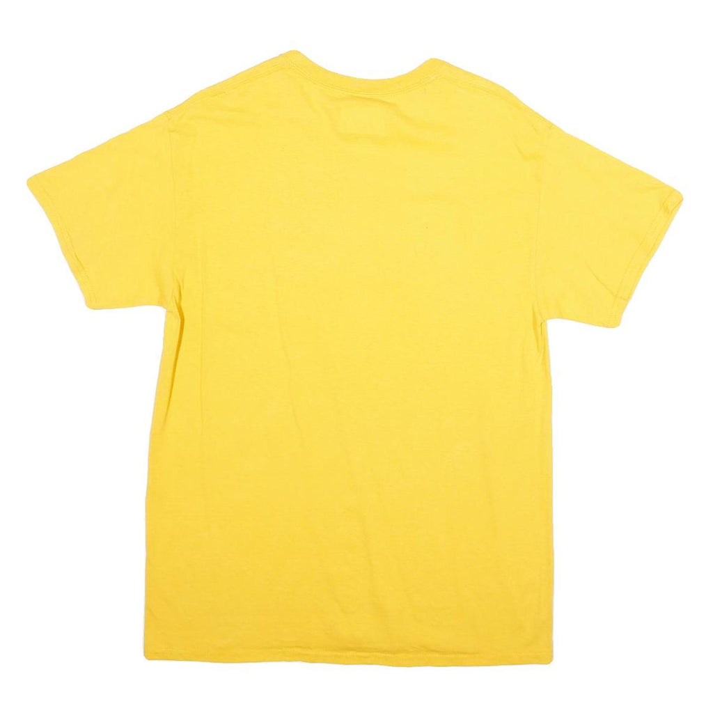 MAJESTIC Mens Yellow Milwaukee Brewers Graphic T-Shirt M Short Sleeve Crew Neck