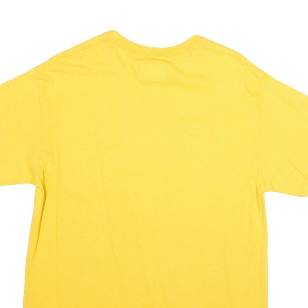 MAJESTIC Mens Yellow Milwaukee Brewers Graphic T-Shirt M Short Sleeve Crew Neck