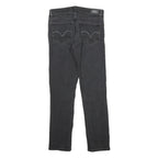 LEVI'S Womens Mid Rise Skinny Slim Black Denim W30 L30 Cotton Blend Zip Jeans