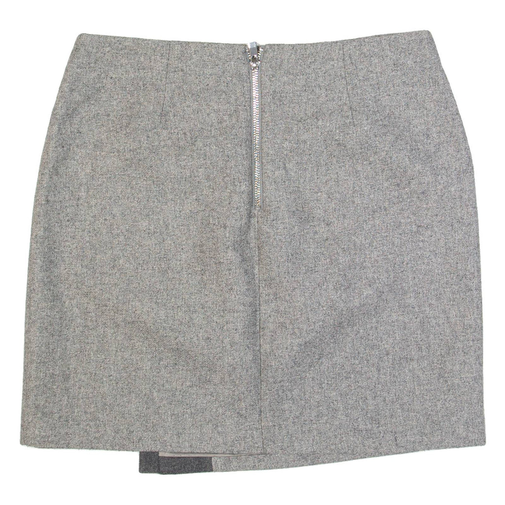 MINT VELVET Womens Straight Skirt Grey Short Wool UK 8